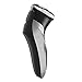 NPET Electric Shaver for Men, USB Rechargeable Electric Razor, IPX7 Waterproof Wet & Dry Rotary Cordless shavers with Pop-up Beard Trimmer - Silver Black