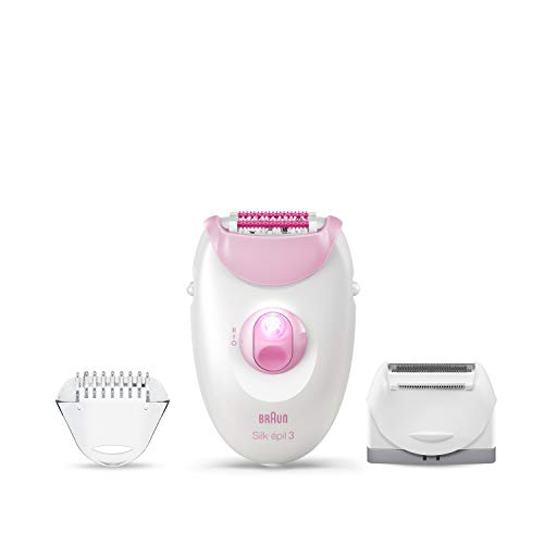 Braun Epilator for Women, Silk-epil 3 3-270 Hair Removal for Women, Womens Shaver with 3 extras