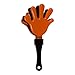 12 Pack - Orange/Black Hand Clapper Noise Makers Party Favors primary