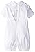 Lauren Madison baby boy Infant Christening Baptism Polished Short Romper , White, 9-12 Months