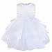 FEESHOW Baby Girls Ruffle Flower Christening Baptism Wedding Pageant Party Birthday Tutu Dress