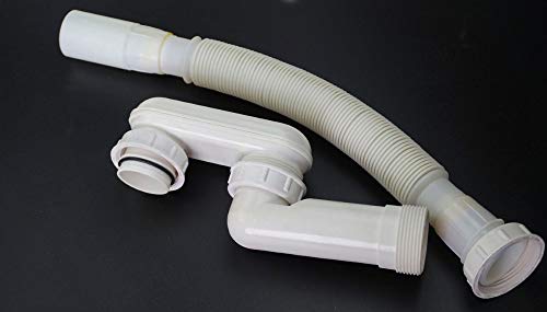 Maslin Bathtub and Shower Room P Trap,Drainage Odor-Prevention with fexible tub