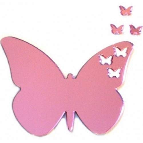 Sendmeamirror Pink Butterflies out of Butterfly Mirror 20cm x 16cm