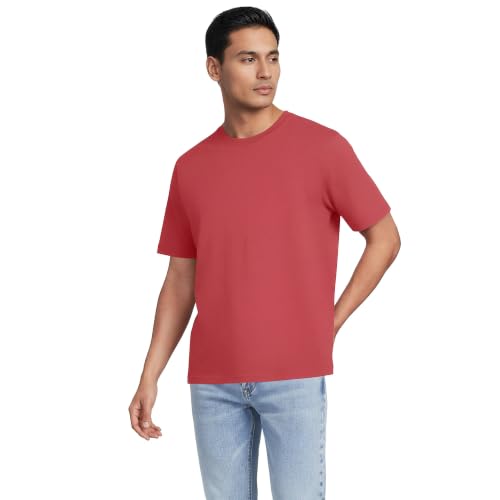 Lands' End Men's Super-T Short Sleeve T-Shirt X-Large Rosewood at Amazon