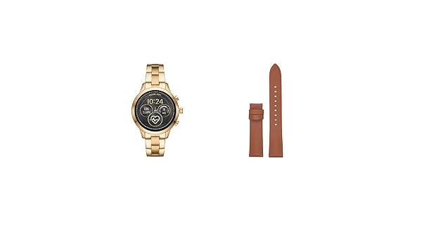 Amazon.com: Michael Kors - Reloj de pulsera para mujer con correa de acero  inoxidable chapado en acero inoxidable, tono dorado, 18 (modelo: MKT5045  con reloj inteligente) : Ropa, Zapatos y Joyería