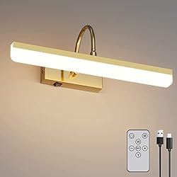 Ralbay Battery Operated Picture Light Gold Modern