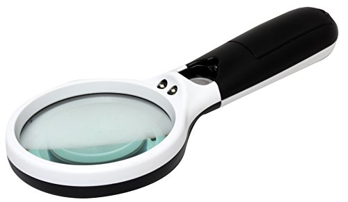 Magnified 3 X 45X 3 LED Light Handheld Magnifier Reading Magnifying Glass Lens Loupe Hobbyists Everyday Use