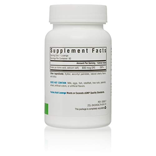 Seeking Health | Folinic Acid Lozenge | 60 Lozenges | Folic Acid 800 mcg | Vitamin Lozenge - //medicalbooks.filipinodoctors.org