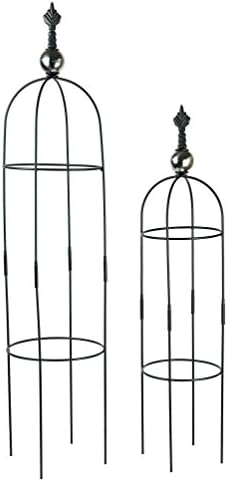 2 Packs Garden Obelisk Flower Support, Garden Frame for Climbing Vines and Plants (31 x 7.5 inch &amp; 39 x 9 inch)