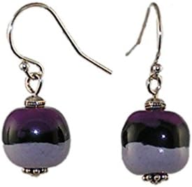 Small Purple Earrings - Kazuri Earrings