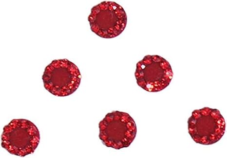 BEAUTY GOLD New Love Collection ROUND BORDER FOREHEAD Red Bindis (FANCY BINDI)