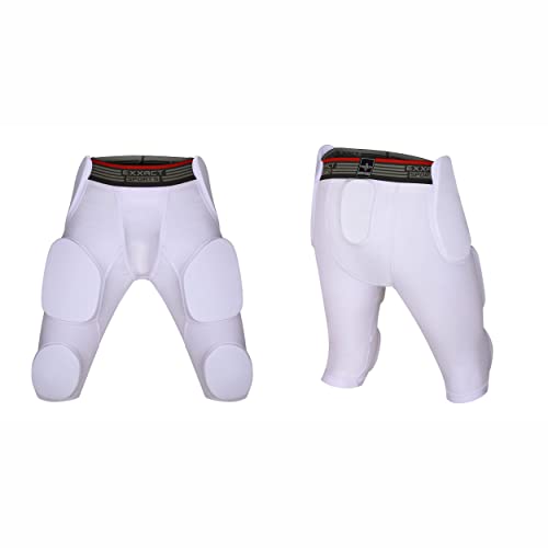 Exxact Sports Boy's & Men’s “Battle” 7 Pad Football Girdle Integrated Flex Padded Girdle