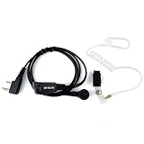 Retevis Walkie Talkies Earpiece 2 Pin Acoustic Tube Headset with Mic for Baofeng UV-5R UV-82 Retevis H-777 RT21 RT22 Arcshell AR-6 2 Way Radio(1 Pack)