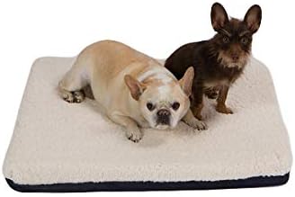 Pet Support Systems Certified Organic Latex | Orthopedic Pet Bed | 30" x 26" x 3" | (Medium, Blue Denim with Fleece Top)
