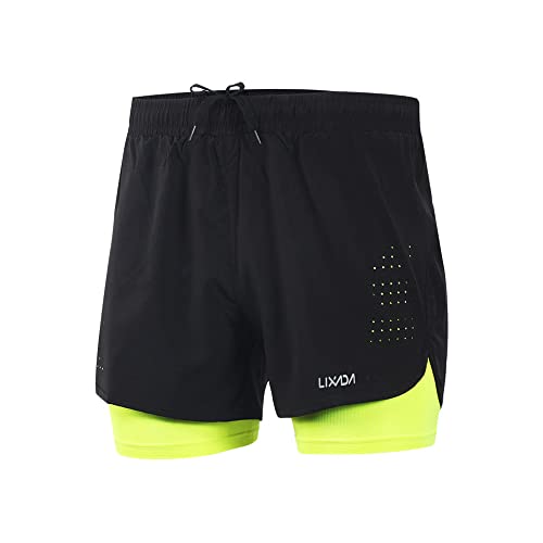 Lixada Men's 2-in-1 Running Shorts