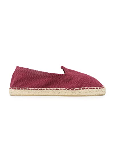 ALPARGATUS Espadrilles aus Segeltuch, handgefertigt in Spanien, granatrot, 42 EU