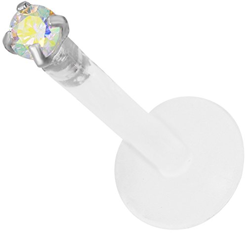 14g 10mm bioflex tragus earring, helix earring and labret piercin…