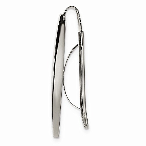 Chisel Stainless Steel Polished and Grooved Money Clip