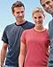 Authentic Pigment 6 oz. Direct-Dyed Heather Ringer T-Shirt - MALLARD - S 6 oz.