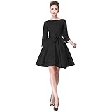 Heroecol 50s 60s Hepburn 3/4 Sleeve Style Vintage Retro Swing Rockabilly Dresses