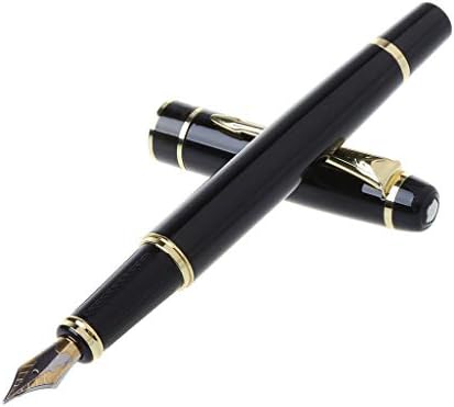 CUTEQ Hero 1501 Fountain Pen 0.5mm Nib Black With Golden Trim Standard F Nib Gift For Students Teacher_ School Office Stationery Supplier