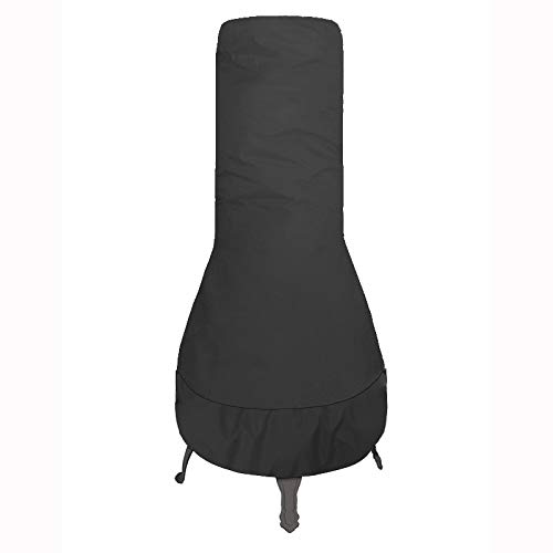 UCARE Outdoor Patio Chiminea Cover, Waterproof, Black, 48*8*24in