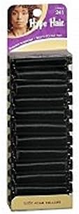 Hype Hair Foam Rollers, Black, Satin, 24 Each - 2pc