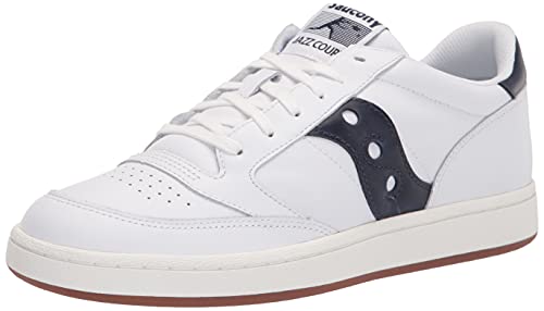 Saucony unisex adult Jazz Court Sneaker, White/Navy, 3.5 Women Men US
