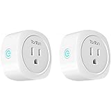 TanTan Smart Plug Mini Wi-Fi Enabled Outlet with Energy Monitoring-2 Pack, Compatible with Amazon Alexa &amp; Google Assistant, No Hub Required, Remote Control Your Devices from Anywhere [ETL Approved]
