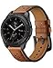 BONSTRAP Quick Release Brown Leather Watch Bands 20mm Compatible with Samsung Galaxy Watch 42mm/Samsung Gear Sport/Samsung Gear S2 Mens Womens