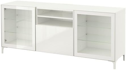 Amazon Com Ikea Tv Unit With Push Open Drawers White Selsviken