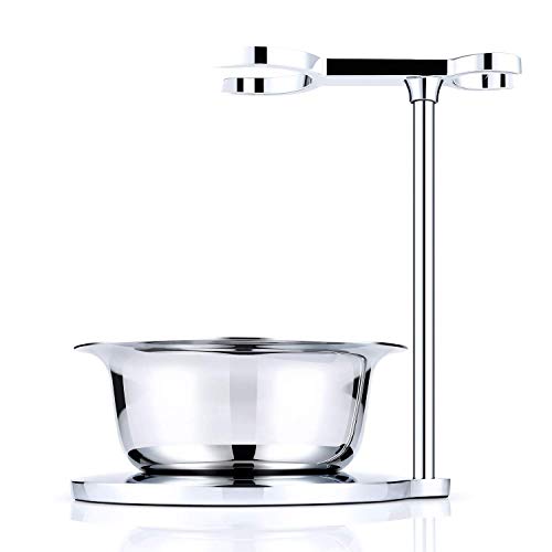 Miusco Men's Wet Shaving Kit, 4 Piece, Sterilized Pure Badger Hair Shaving Brush, Hand Polished Stainless Steel Shaving Stand, Shaving Bowel & Safety Razor - Thumbnail 4