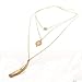 GOWE Fashion Simple Necklaces Leaf Long Pendant Necklaces 3 Layer Chain Necklace Multilayer Necklaces primary