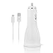 AT&T Samsung Galaxy S7 Active Adaptive Fast Charger Micro USB [1 DUAL Car Charger + 5 FT Micro USB Cable] AFC uses dual voltages for up to 50% faster charging! - WHITE - Bulk Packaging