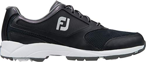 FootJoy Men's Athletics Golf Shoes, Black Mesh, 10 M US