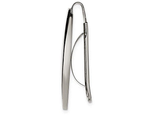 Chisel Stainless Steel Polished and Grooved Money Clip