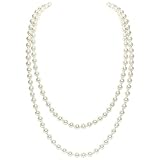 BABEYOND Art Deco Fashion Faux Pearls Necklace 1920s Flapper Beads Cluster Long Pearl Necklace for Gatsby Costume Party