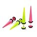 NASAMA 8pair Acrylic Stud Earrings Barbell Fake Gauges Kit Faux Plugs 16 Pieces (Taper 18pcs)
