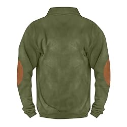 Mens Quarter Zip Pullover Vintage Fashion Long