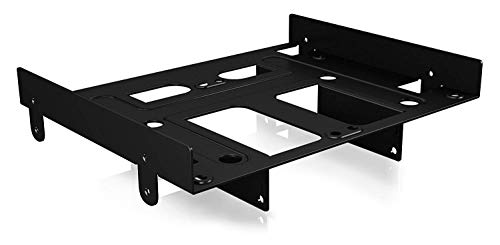 Cinolink 2.5 to 5.25 Drive Bay Adapter Aluminum 5.25 inch to 2.5 or 3.5 Inch Internal Hard Disk Drive Mounting Kit with Screws and Shock Absorption Rubber Washer