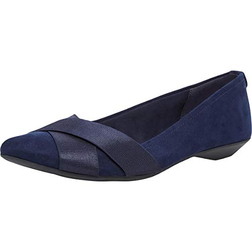 Anne Klein Femme Oalise Flat Ballerines Plates, Bleu Marine, 7 M US