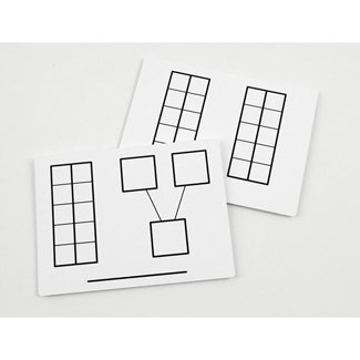 Didax Educational Resources Write & Wipe Ten-Frame Mats