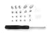 Micro Connectors M.2 SSD Mounting Screws Kit for Gigabyte & MSI Motherboards (L02-M2G-KIT) - Silver
