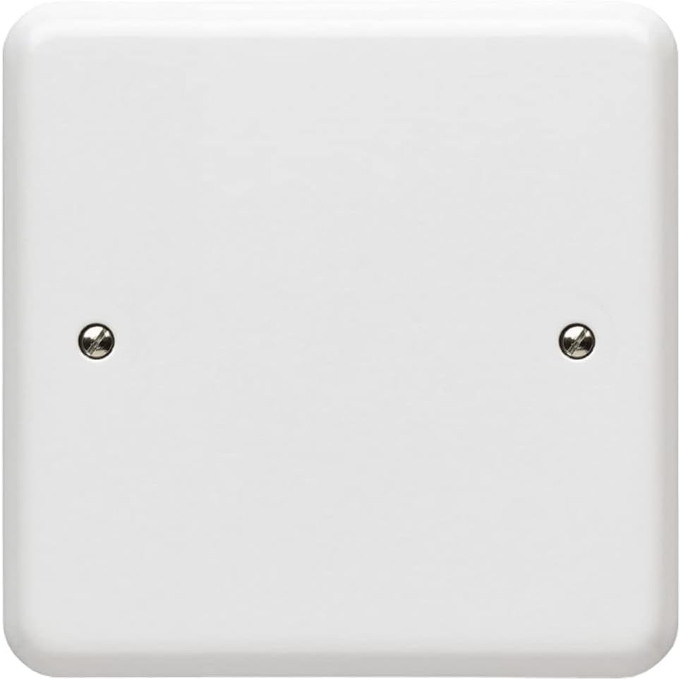 Body-Plus 1 Gang Blank Plate White Square Plastic Electrical Cover Cover 8.7cm