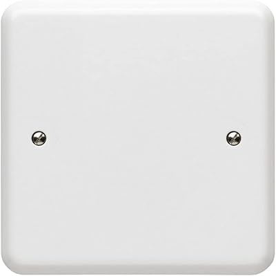Body-Plus 1 Gang Blank Plate White Square Plastic Electrical Cover Cover 8.7cm