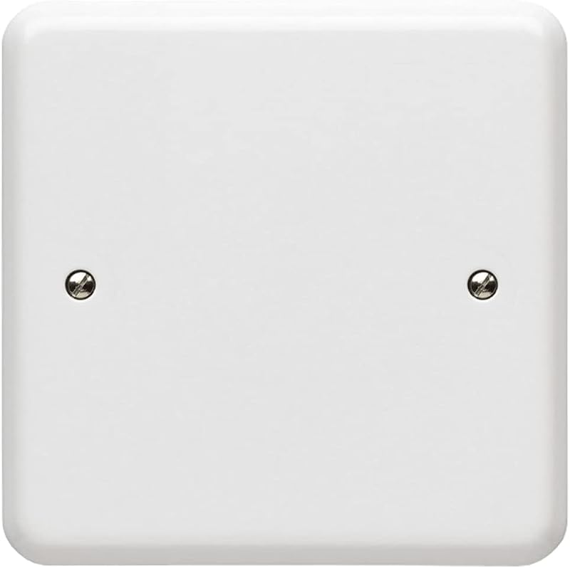 Body-Plus 1 Gang Blank Plate White Square Plastic Electrical Cover Cover 8.7cm
