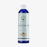 16oz - USDA Organic Castor Oil for Eyelashes, for Hair Growth, for Eyebrows, Shampoo and Skin - Cold Pressed