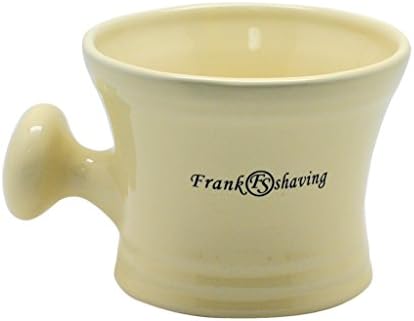 Huge White/Black Ceramic Shaving Bowl/Mug By Frank Shaving (White)