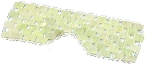 Natural Jade Eye Mask Natural Jade Eye Curtain New Jade Eye Mask Hand-Woven Eye Care Eye Cool and Comfortable - Light Green