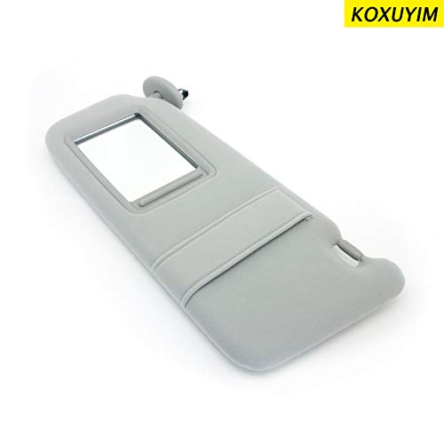 koxuyim Left Driver Side Windshield Sun Visor Mirror Replacement Part #74320-06780-B0 Visor Assembly, Left, Gray, Fit for Toyota Camry 2007-2011 Without Sunroof and Light